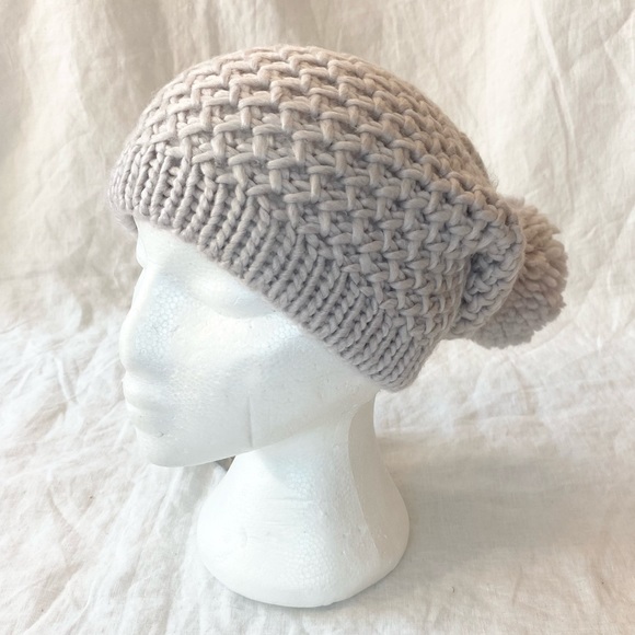 Lord & Taylor Slouching Knit Pom Toque Hat - Picture 6 of 16